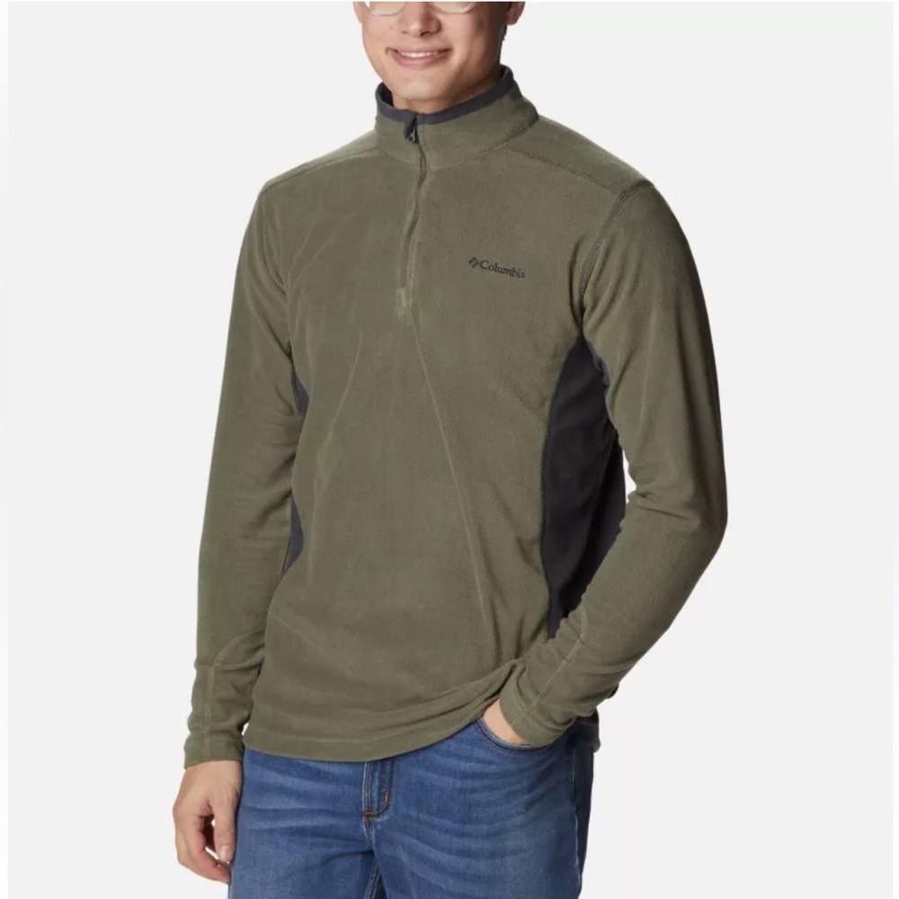 Columbia Two Tone Brown/Black Quarter Zip Jacket. Size L (B5)